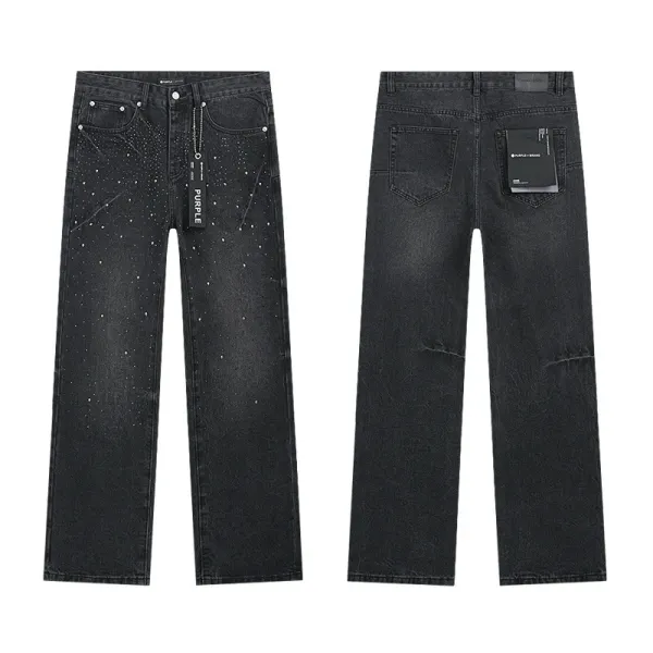 Purple Brand Flared Jeans Black with Radiant Stitch Detail - 29