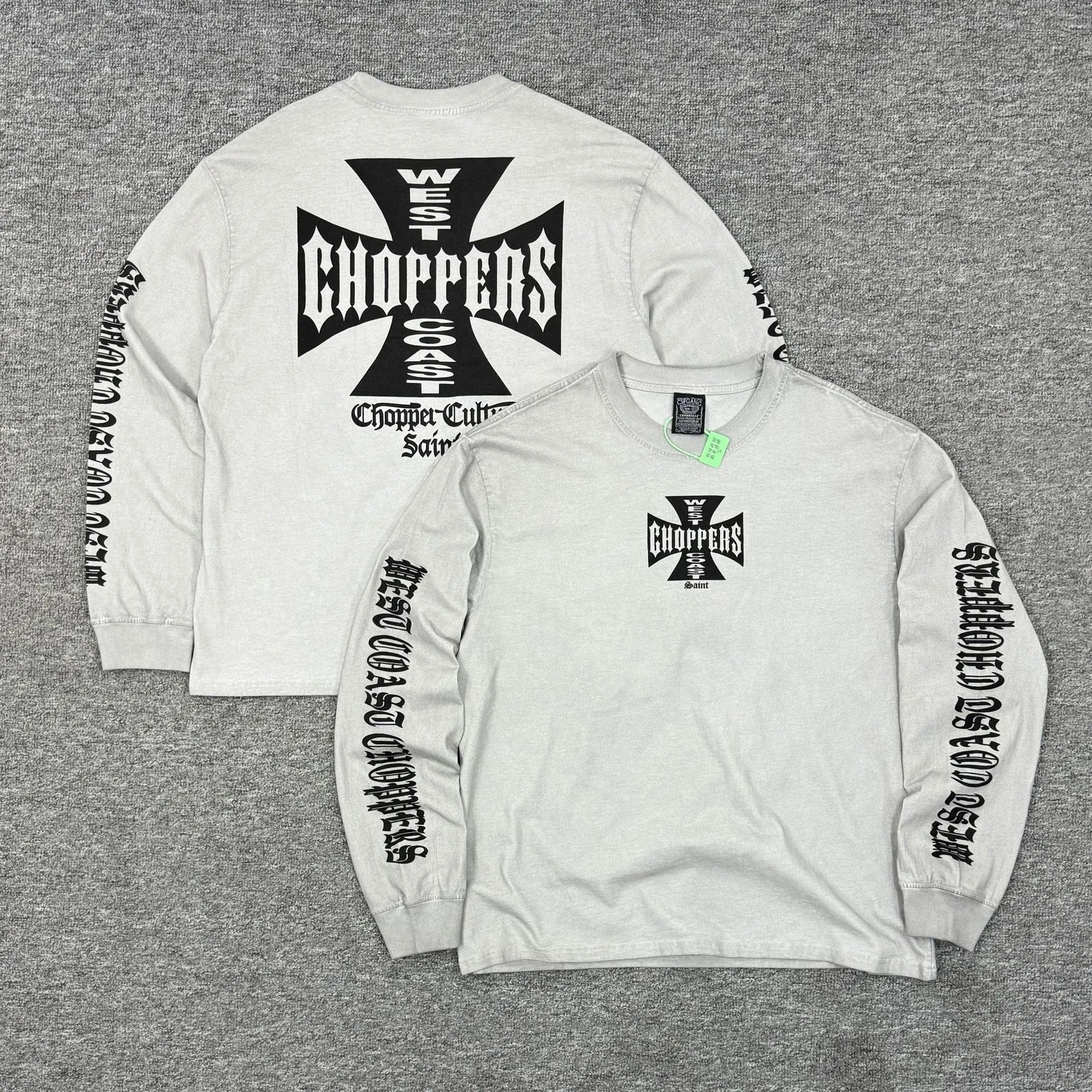 Washed Distressed Printed Long-Sleeve T-Shirt photo 5