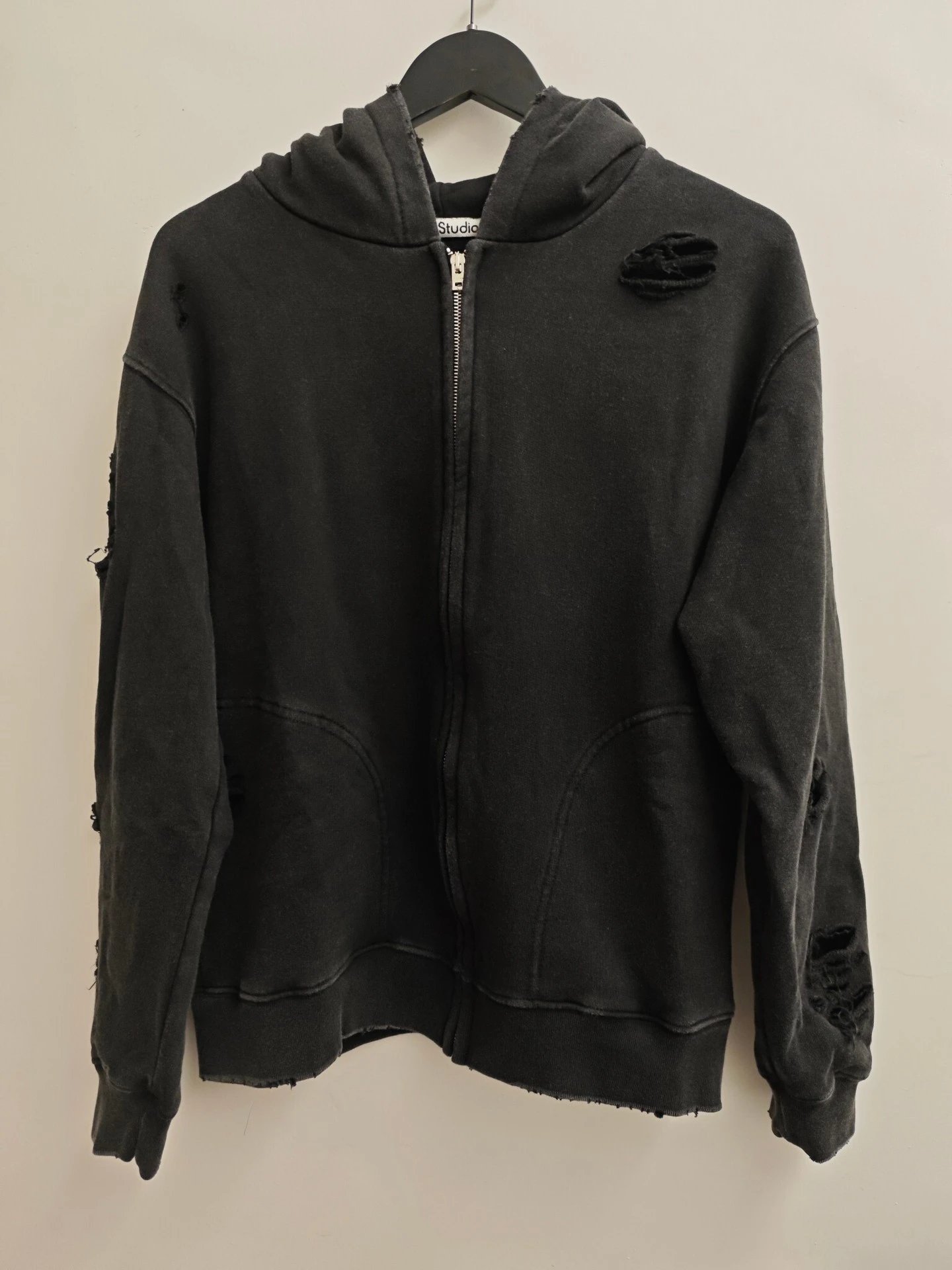 Acne Studios Script Logo Black Track Jacket Outerwear - 10