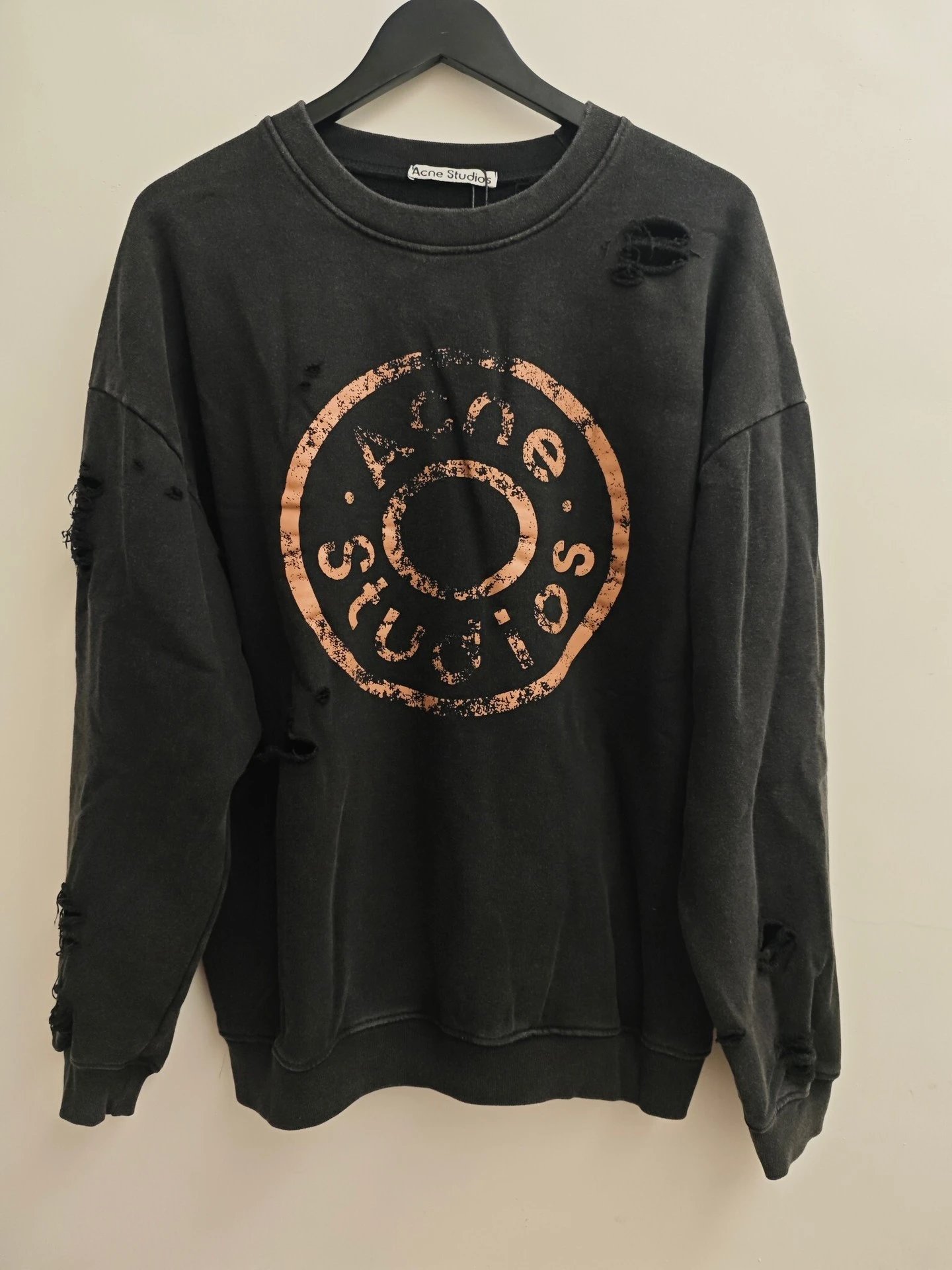Acne Studios Script Logo Black Track Jacket Outerwear - 11