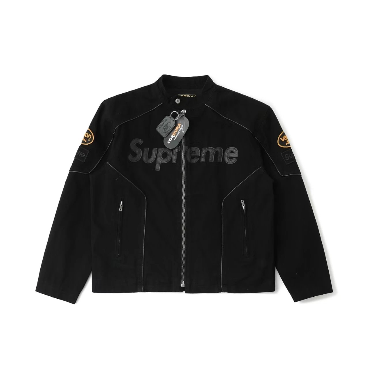 Supreme Jackets Zip-Front Jacket — J1. Black