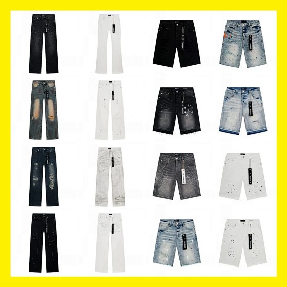 High-street trendy brand ripped, patched, ink-splatter retro washed jeans