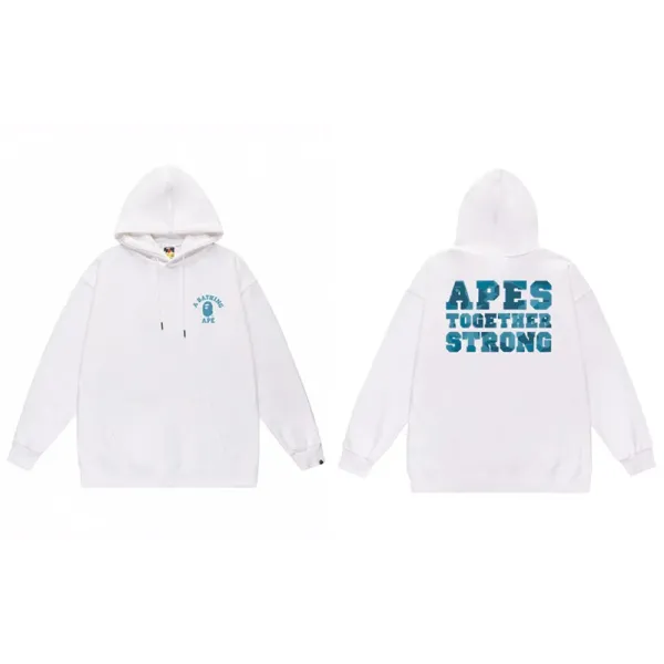 A Bathing Ape Apes Together Strong White Hoodie - 1