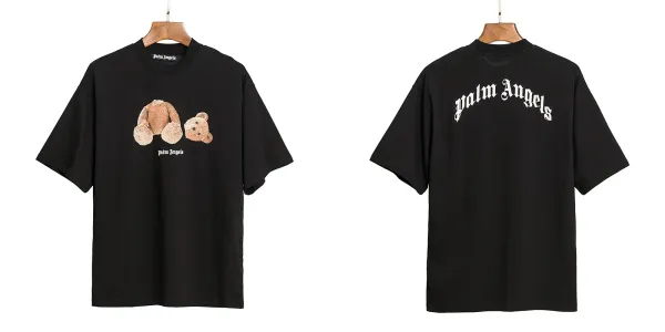 Palm Angels Teddy Bear Graphic Black T-Shirt - 1