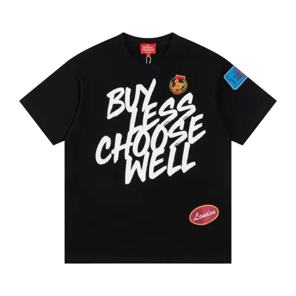 Vivienne Westwood Red Label Buy Less Choose Well Black T-Shirt - 1
