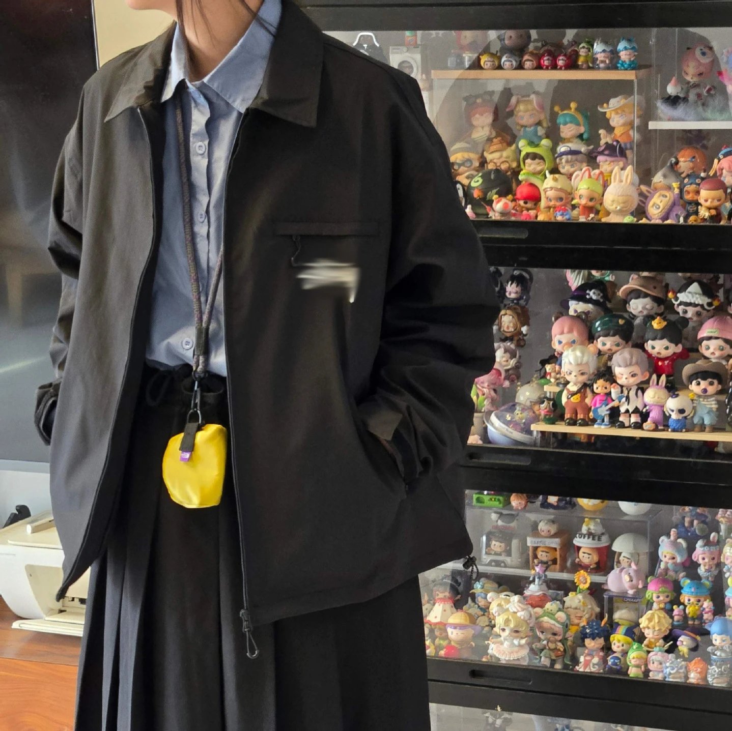 Retro Workwear Collared Jacket