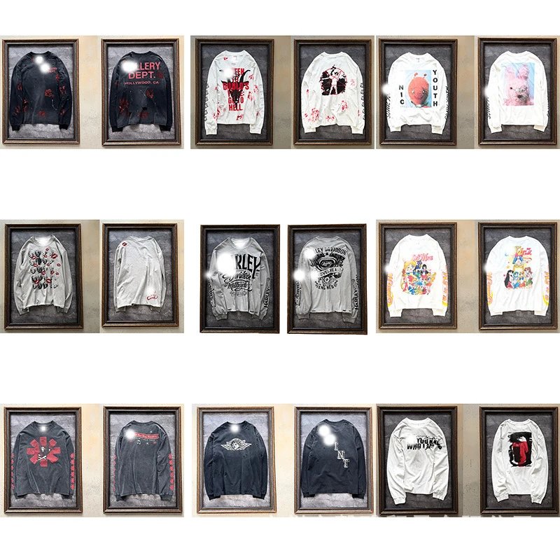 Cartoon Letter Print Washed Distressed Sweatshirt