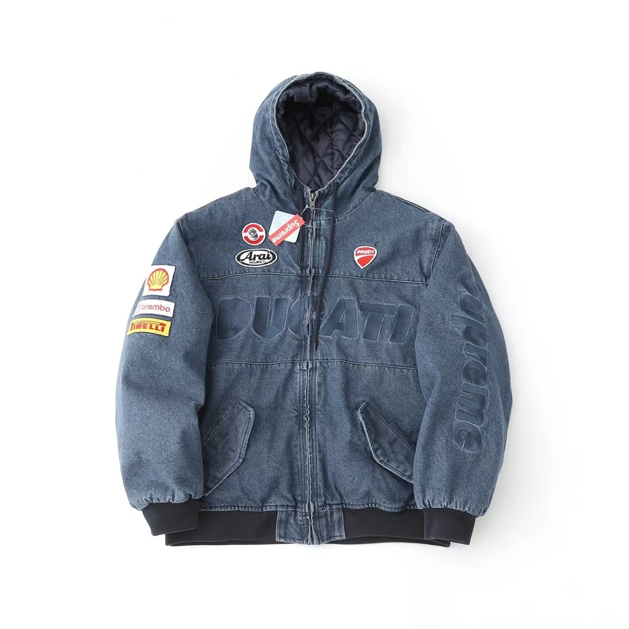 Supreme Jackets Zip-Front Jacket — Q2. Blue