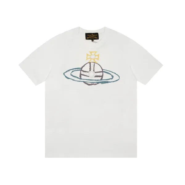 Vivienne Westwood Orb Doodle Print White T-Shirt - 20