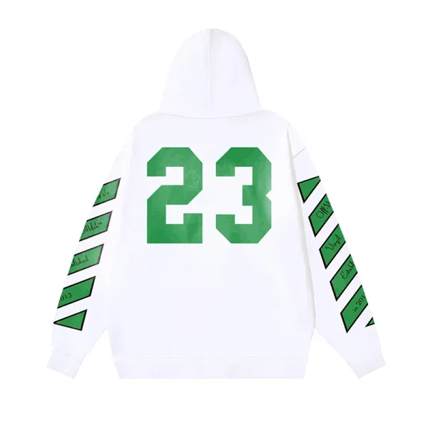 Off-White 23 Numeric Hoodie White Green - 1