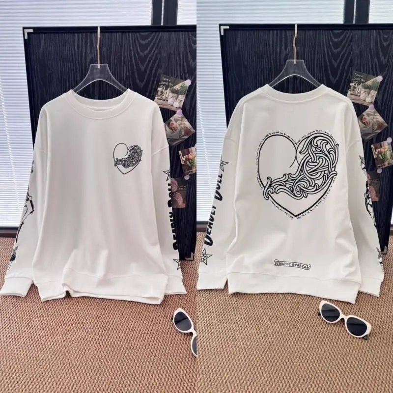 Cross Heart Sanskrit Crew Neck Sweatshirt