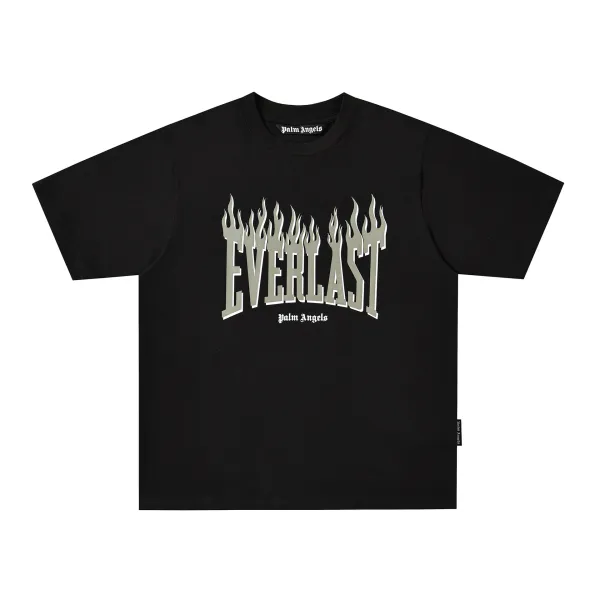 Palm Angels Everlast Flame Graphic T-Shirt Black - 1