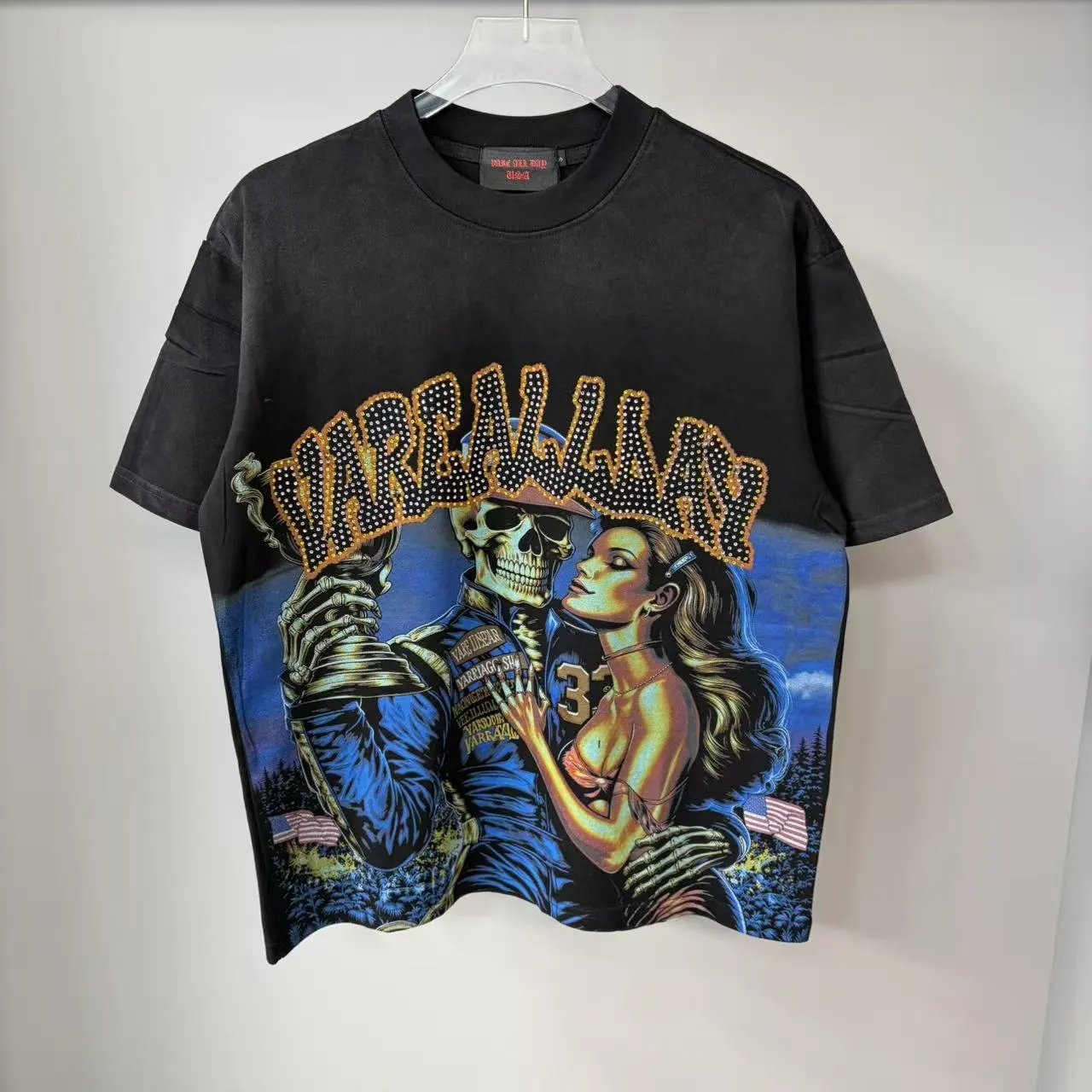 Vintage Washed Cotton Distressed Print T-Shirt photo 4
