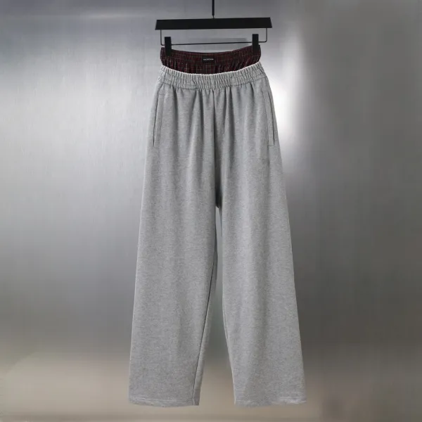 Balenciaga Wide-Leg Sweatpants Gray - 1