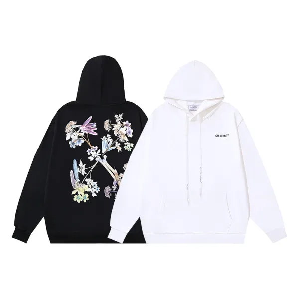 Off-White Distressed 'OFF' Logo Hoodie Black - 7