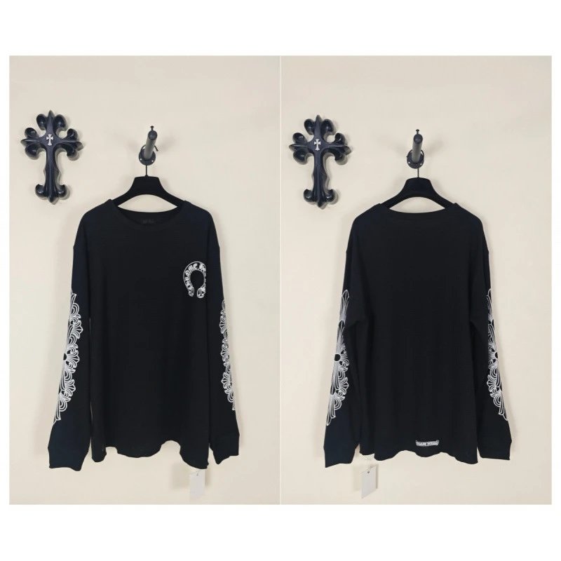 Waffle-Knit Long-Sleeve T-Shirt with Sword Graphic photo 7