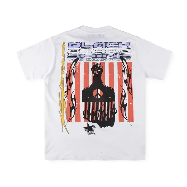 Hellstar Studios Screaming Face Graphic T-Shirt White - 10