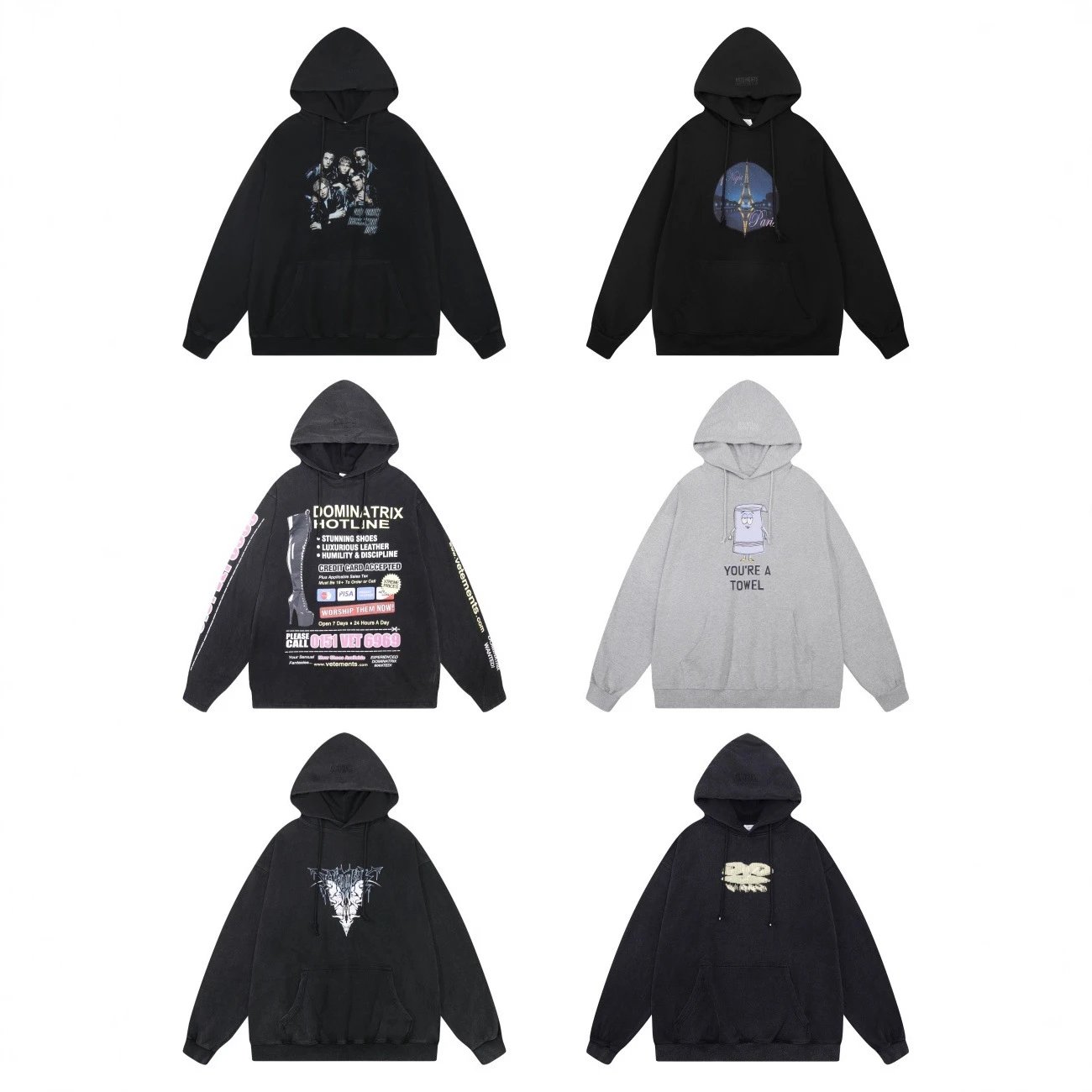 Classic Letter Floral Wash Distressed Hoodie