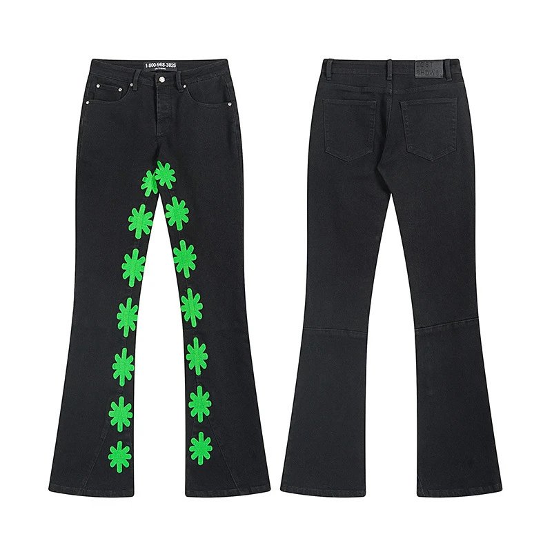 Saint Tears Clover Flare Jeans Black - 1