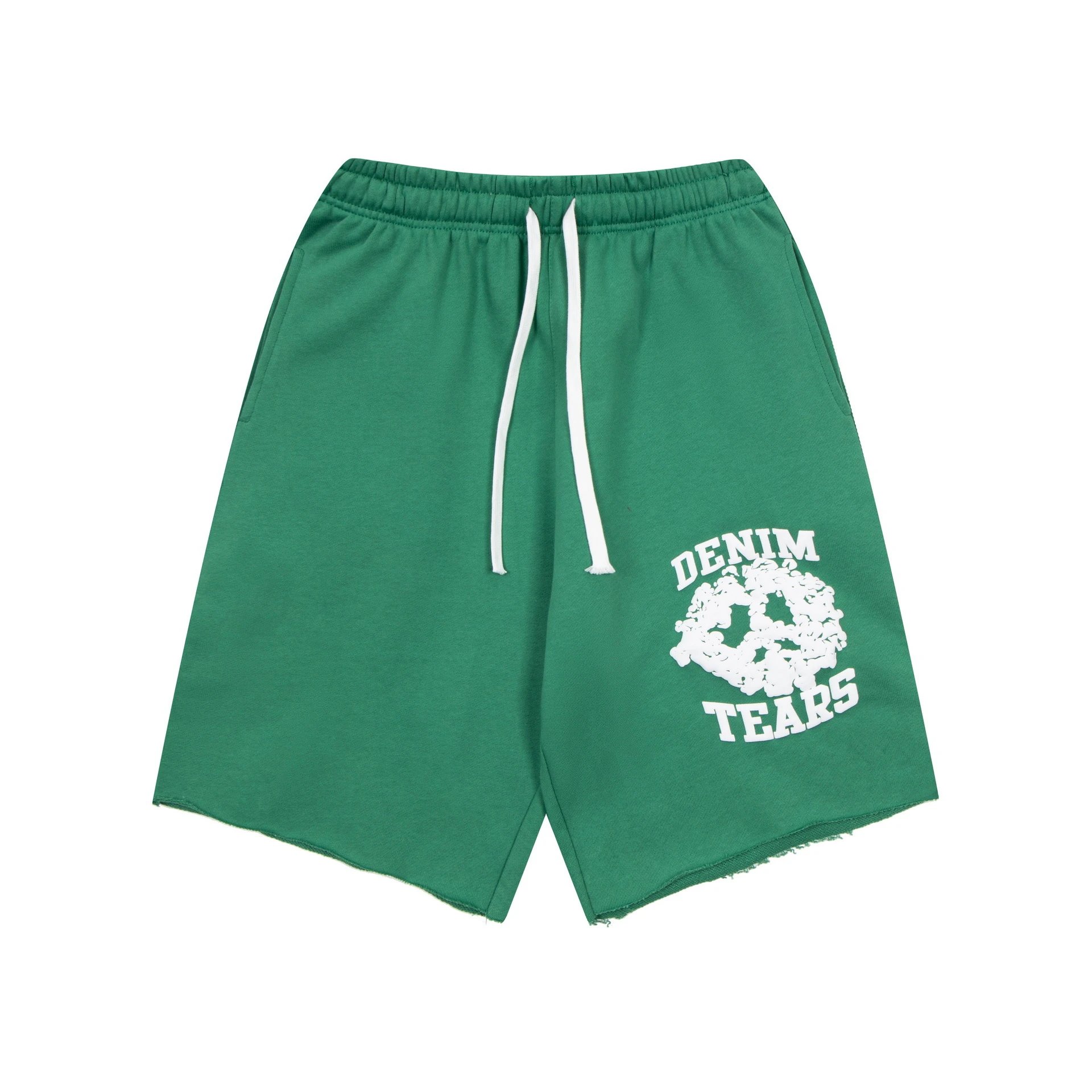 Kapok Flower Foam Print Casual Cotton Shorts