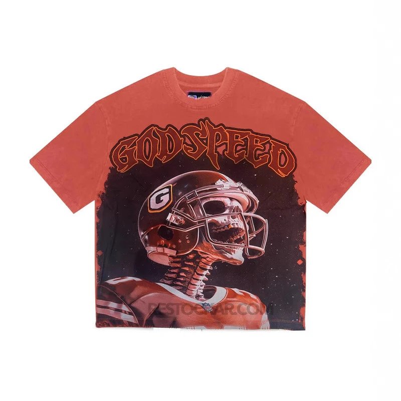 Letter Print Washed Short-Sleeve T-Shirt