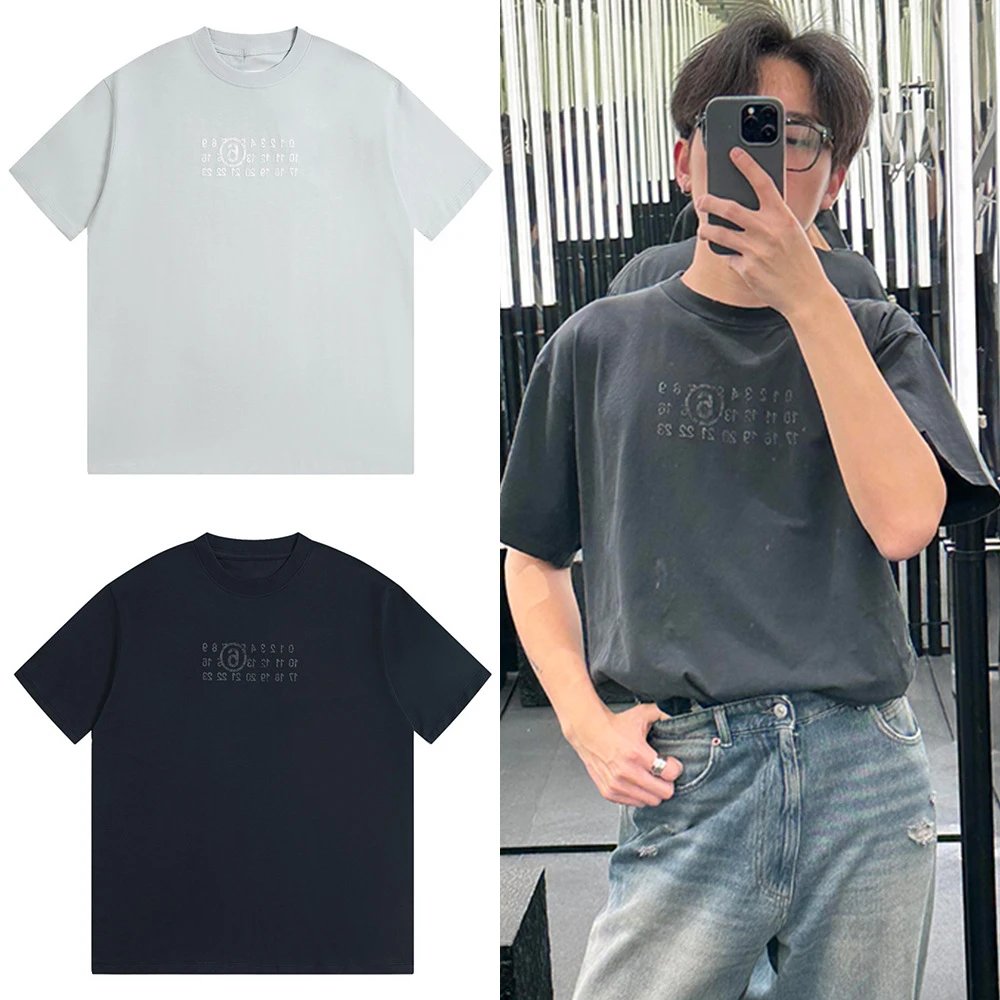 Digital Print Crew Neck Loose Pullover Short Sleeve T-Shirt