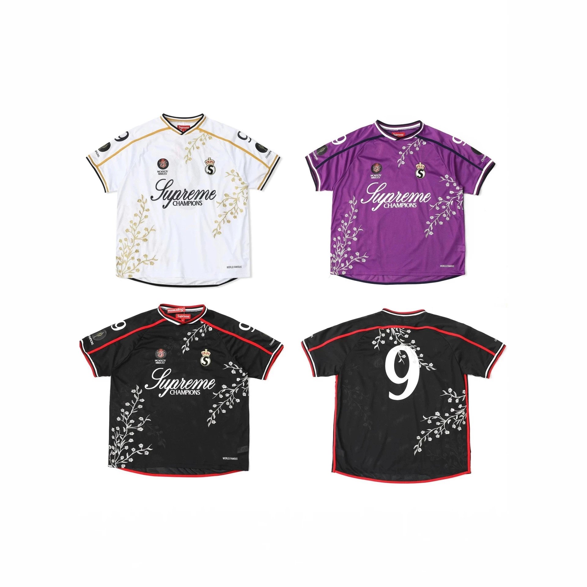Embroidered Print Mesh Short-Sleeve T-Shirt