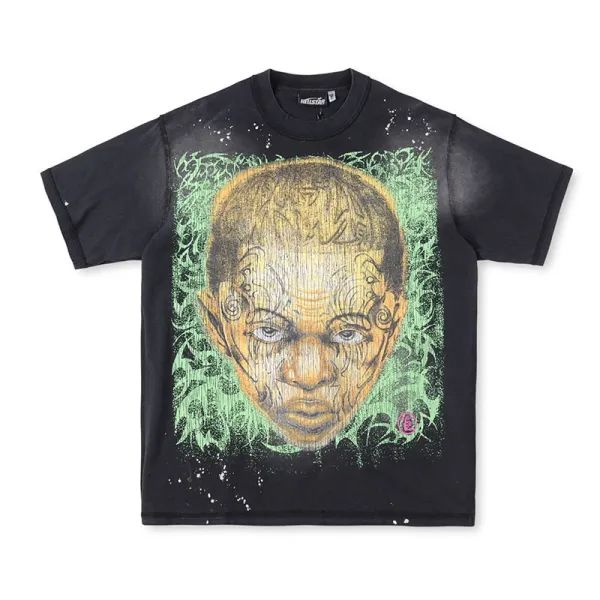 Hellstar Studios Screaming Face Graphic T-Shirt White - 29