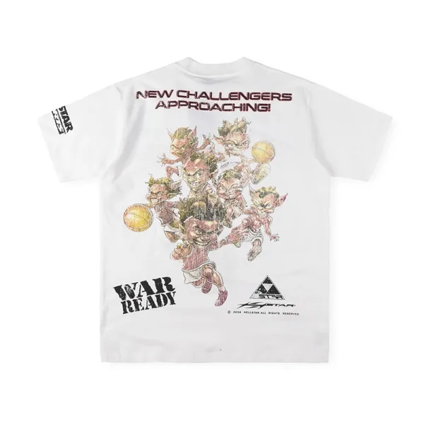 Hellstar Studios Screaming Face Graphic T-Shirt White - 12