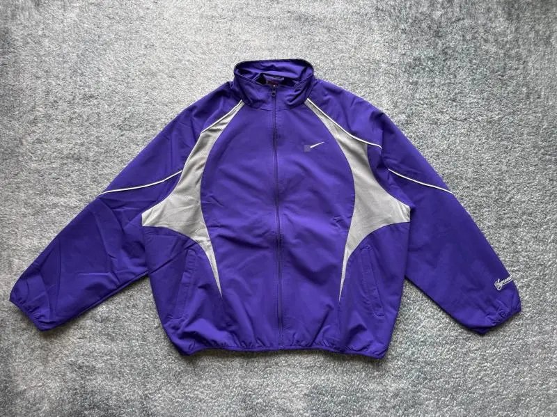 Supreme Jackets Full-Zip Stand-Collar Piped Jacket — N401 purple