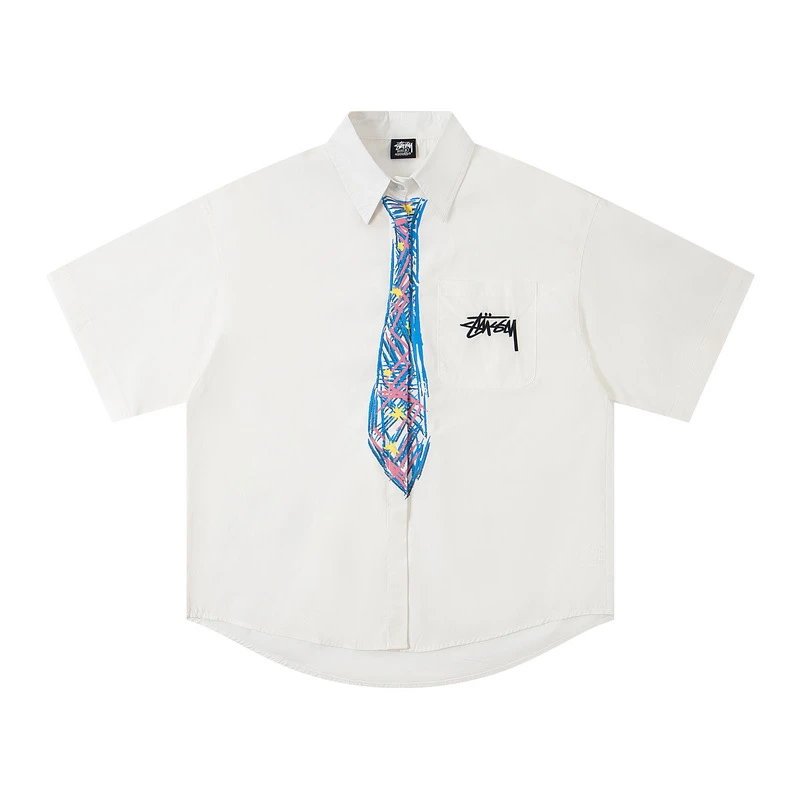 Short-Sleeve Shirt with Embroidered Logo Pocket photo 3