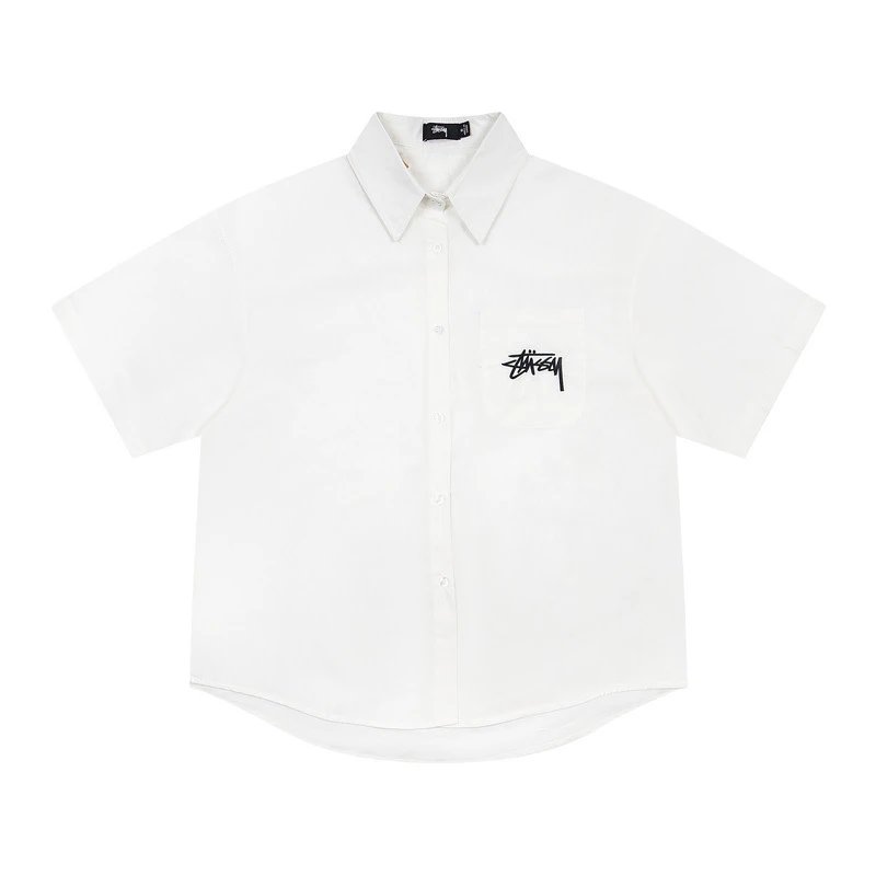 Short-Sleeve Shirt with Embroidered Logo Pocket photo 5