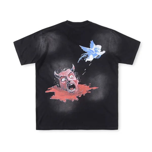 Hellstar Studios Screaming Face Graphic T-Shirt White - 8