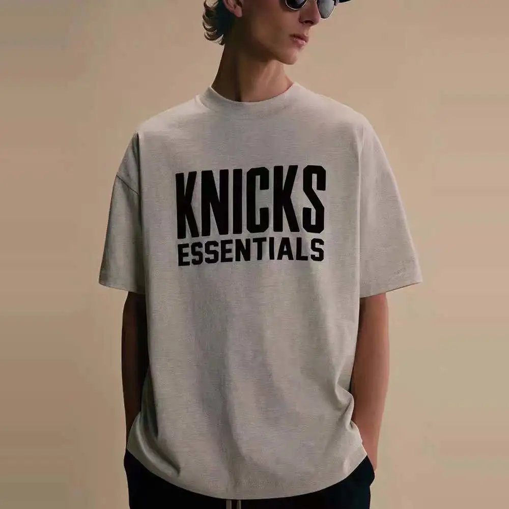 Niche print loose-fitting pure cotton short-sleeved shirt