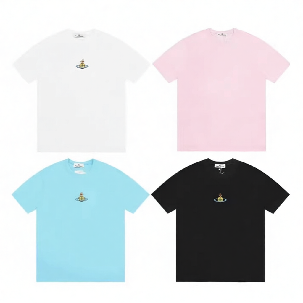 Saturn Crew Neck Cotton Loose T-Shirt