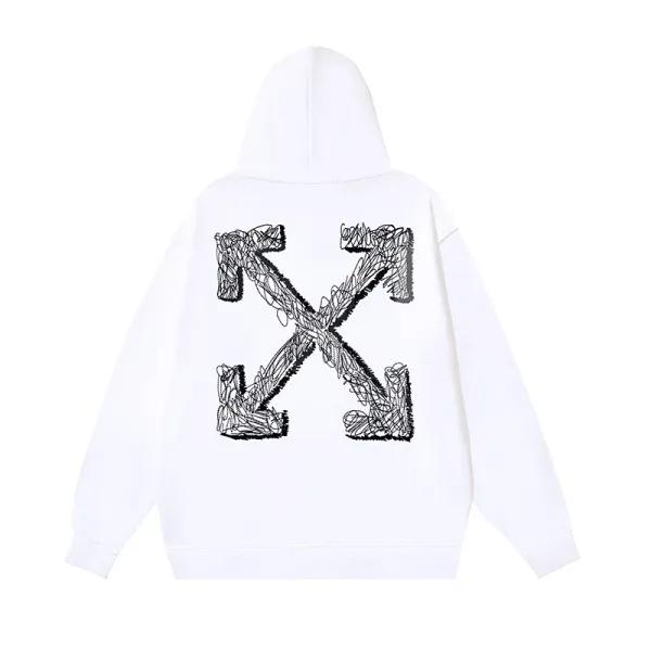 Off-White Scribble Arrow Hoodie White - 1