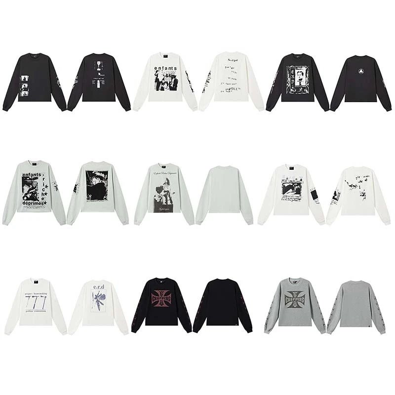 Graphic Print Cotton Long Sleeve T-Shirt