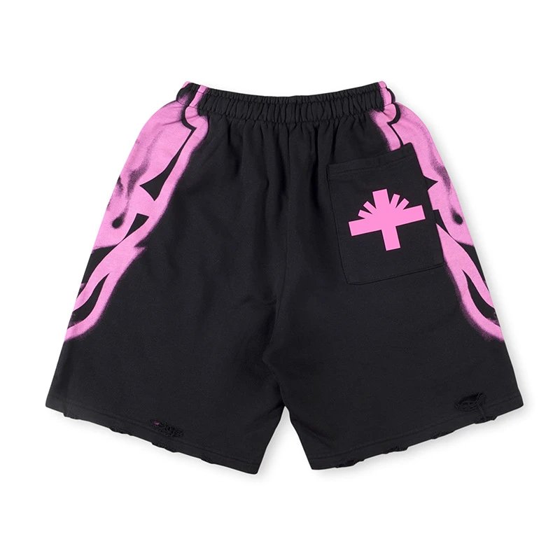 SP5DER Pixelated Logo Orange Sweatshorts Shorts - 28
