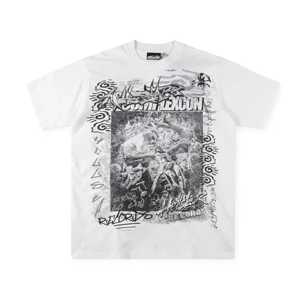 Hellstar Studios Screaming Face Graphic T-Shirt White - 17
