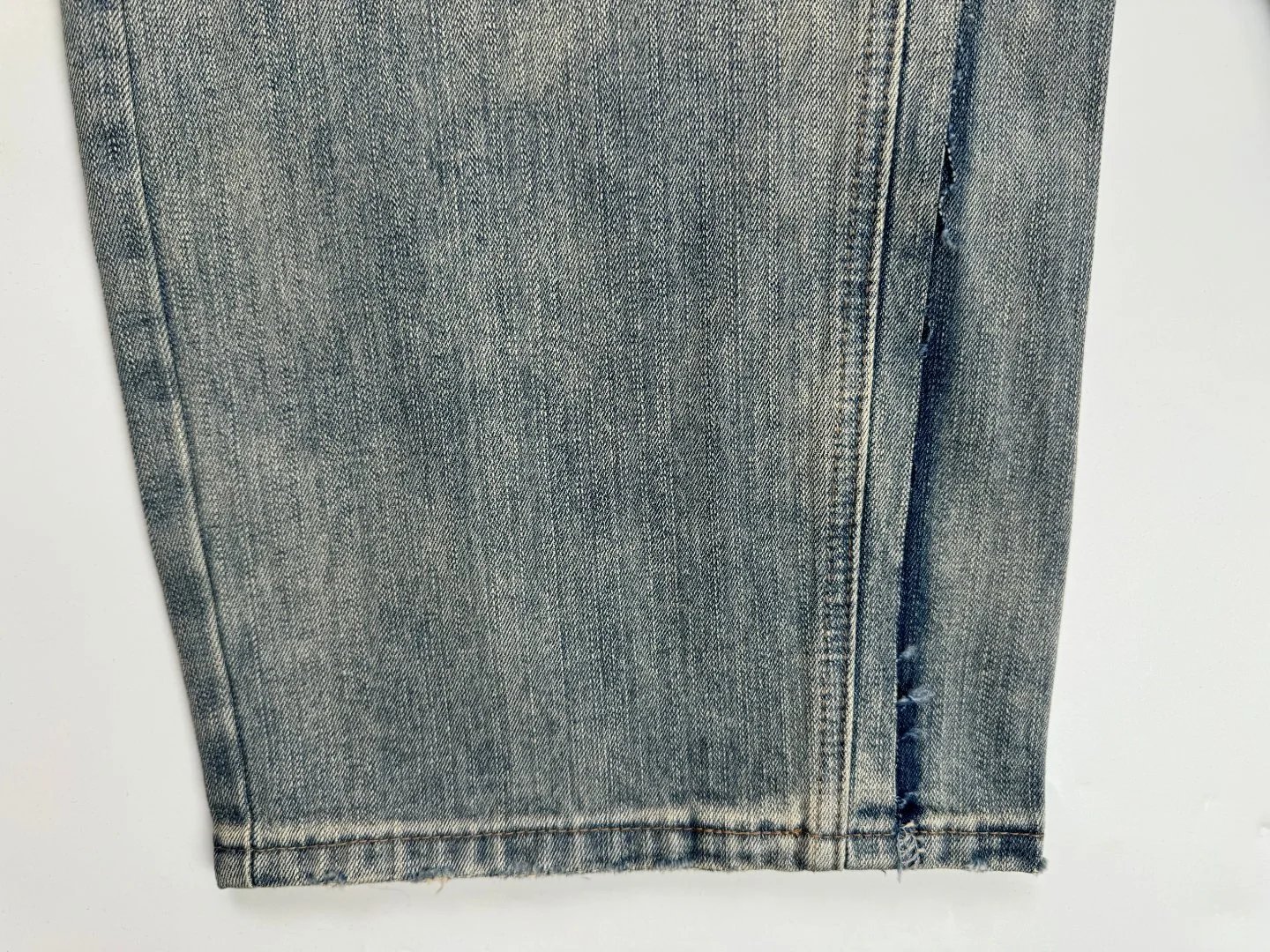 Balenciaga Distressed High-Waist Wide-Leg Jeans Light Wash - 14