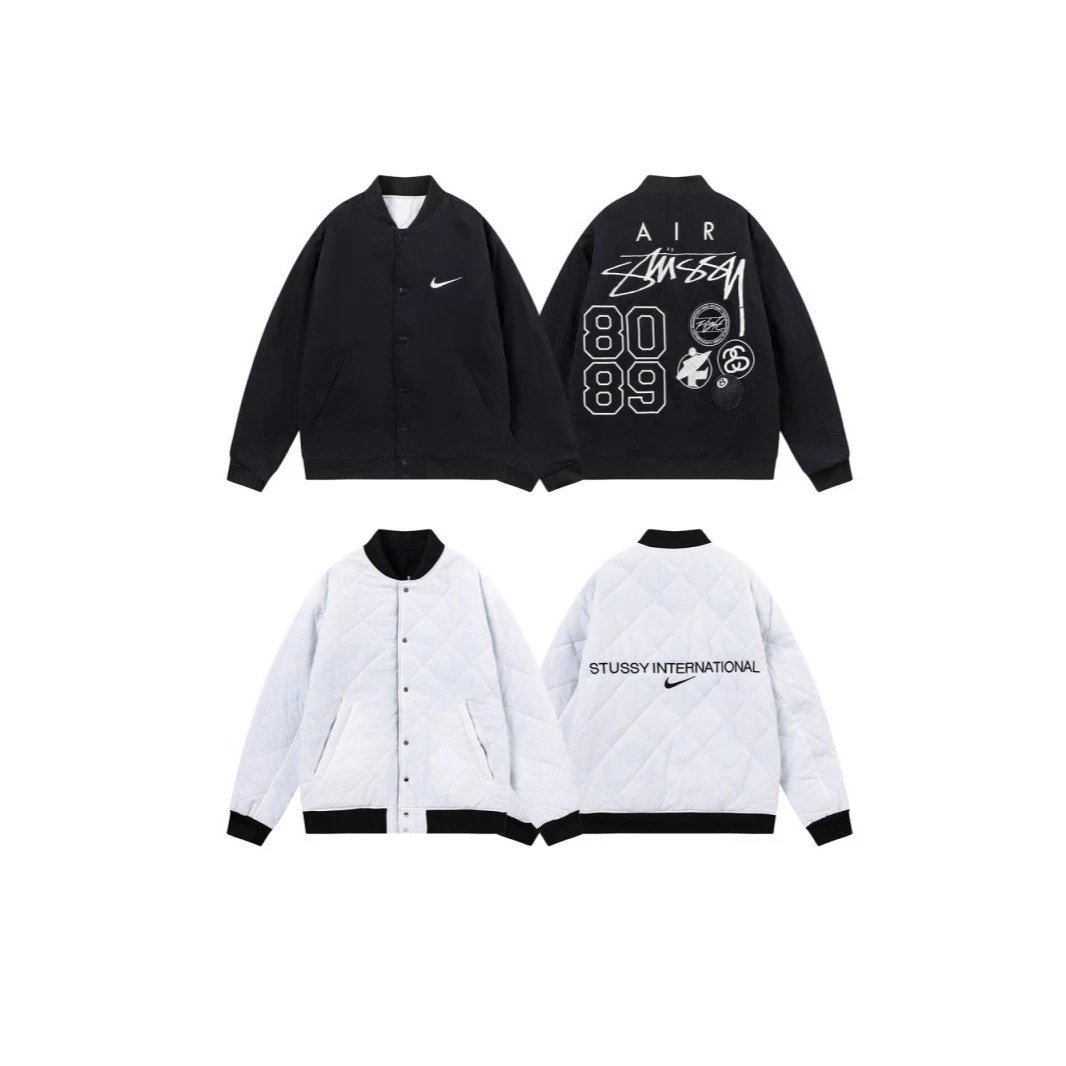 American-style loose-fitting casual bomber jacket