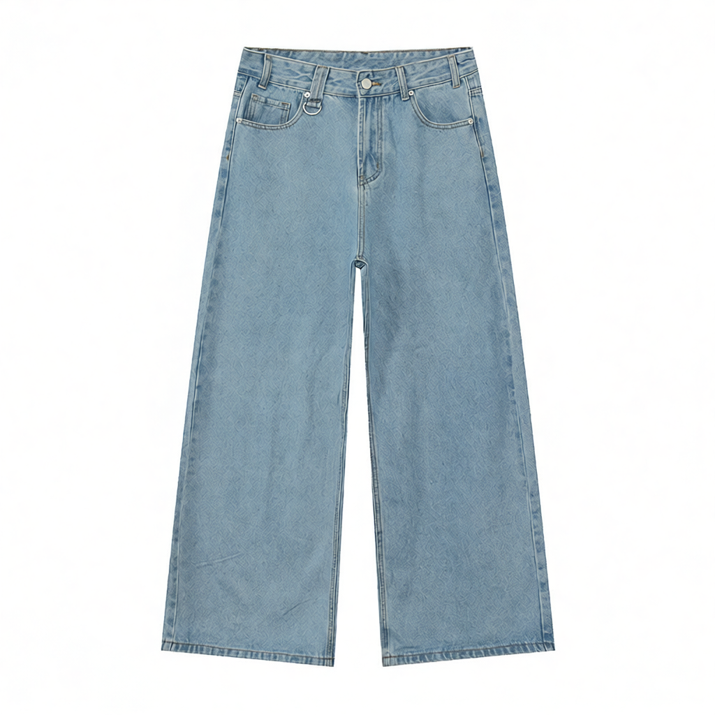 Wide-Leg Distressed Jeans photo 2