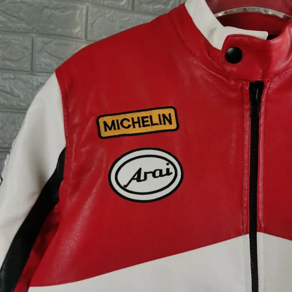 Design POLIZEI Leather Motorcycle Jacket Black - 12