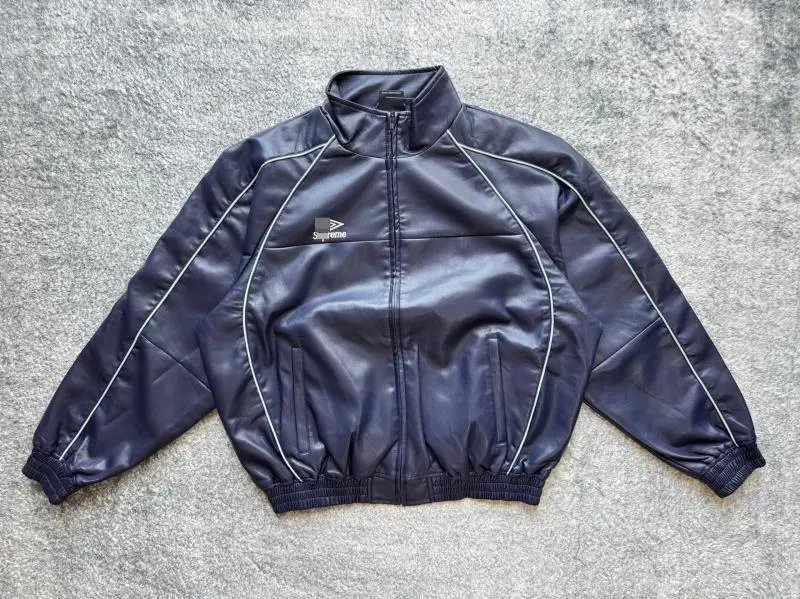 Supreme Jackets Full-Zip Stand-Collar Piped Jacket — BT720 Dark Blue