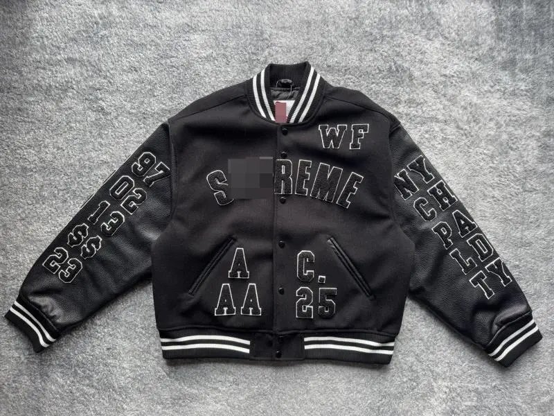 Supreme Jackets Full-Zip Stand-Collar Piped Jacket — Sup123 black