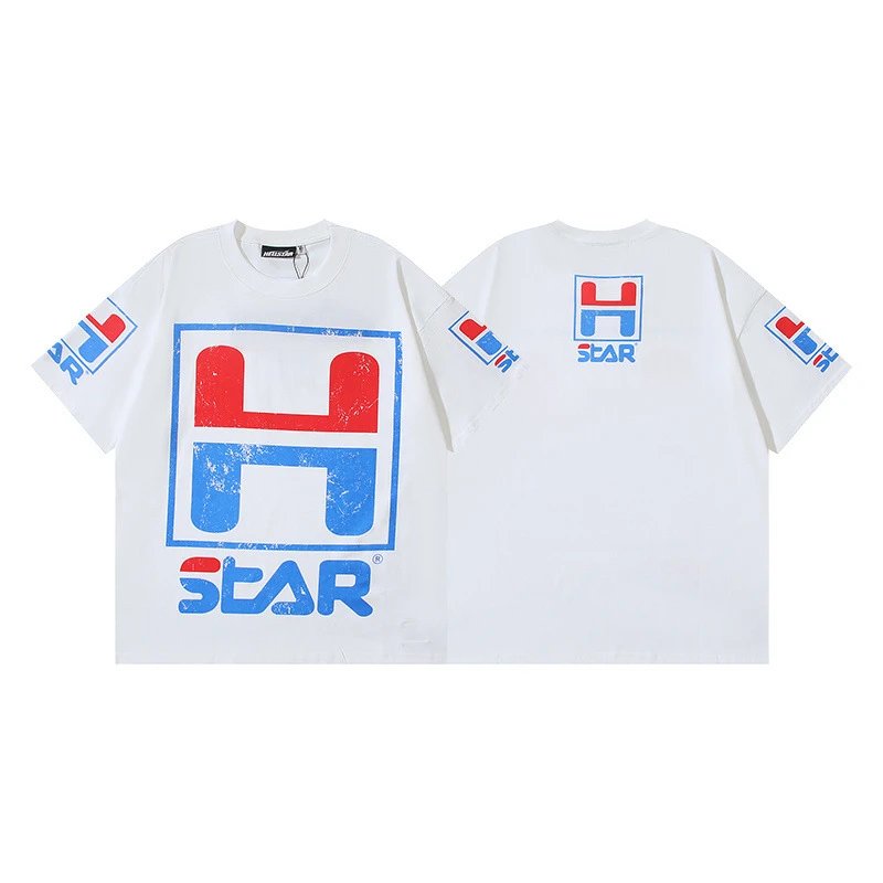 Hellstar H Star Logo Oversized T-Shirt White - 1