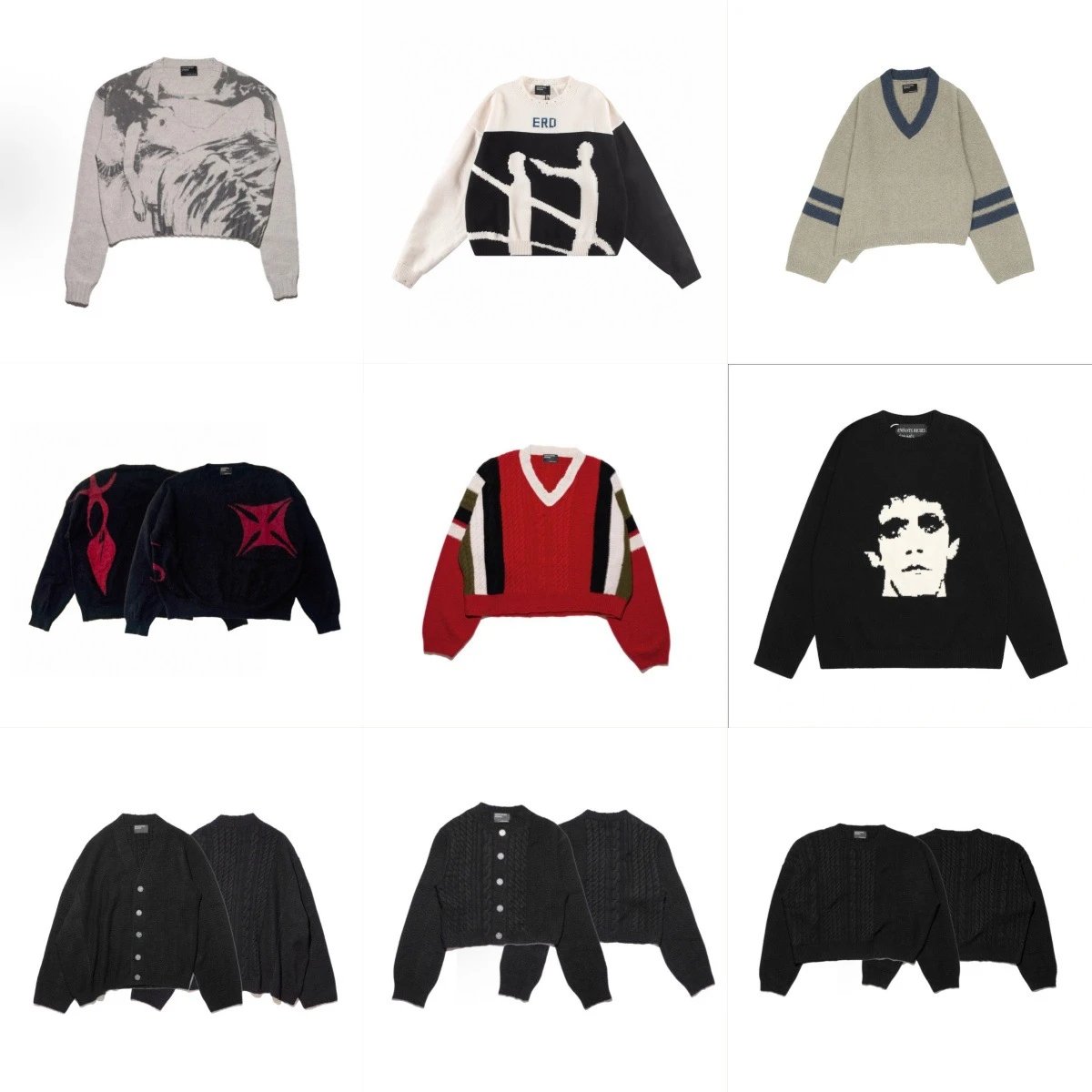 Casual V-neck sweater cardigan