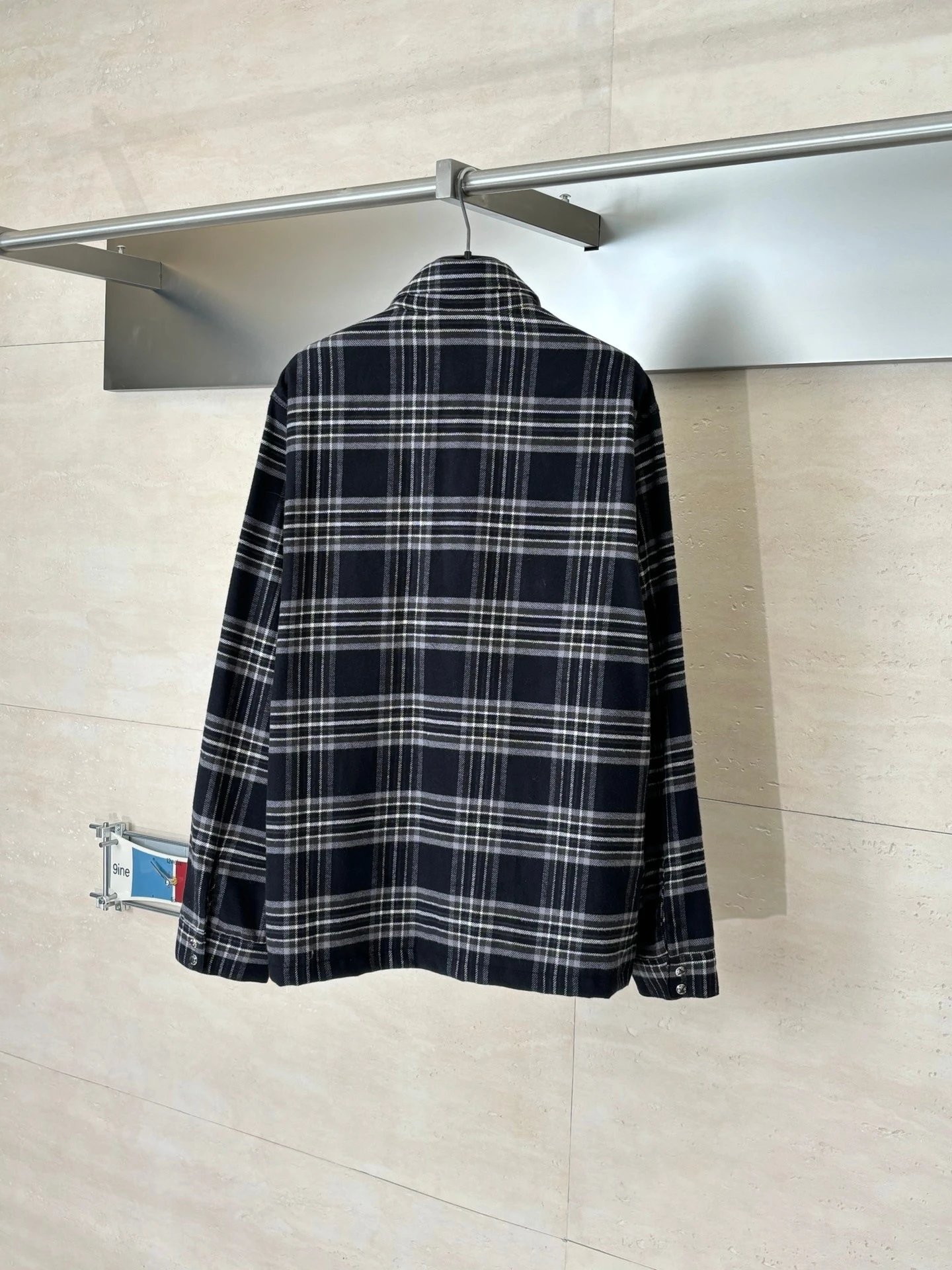 Plaid Collared Long-Sleeve Shirt Jacket photo 5