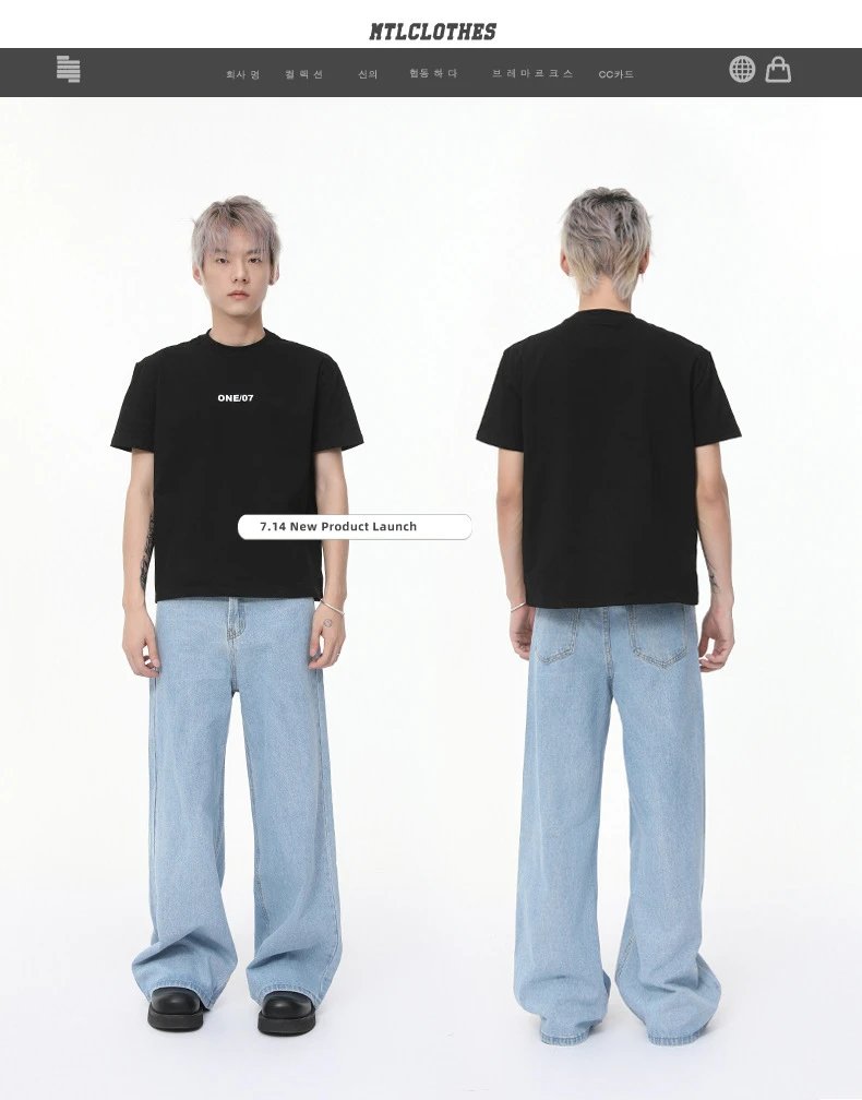 Wide-Leg Distressed Jeans photo 4