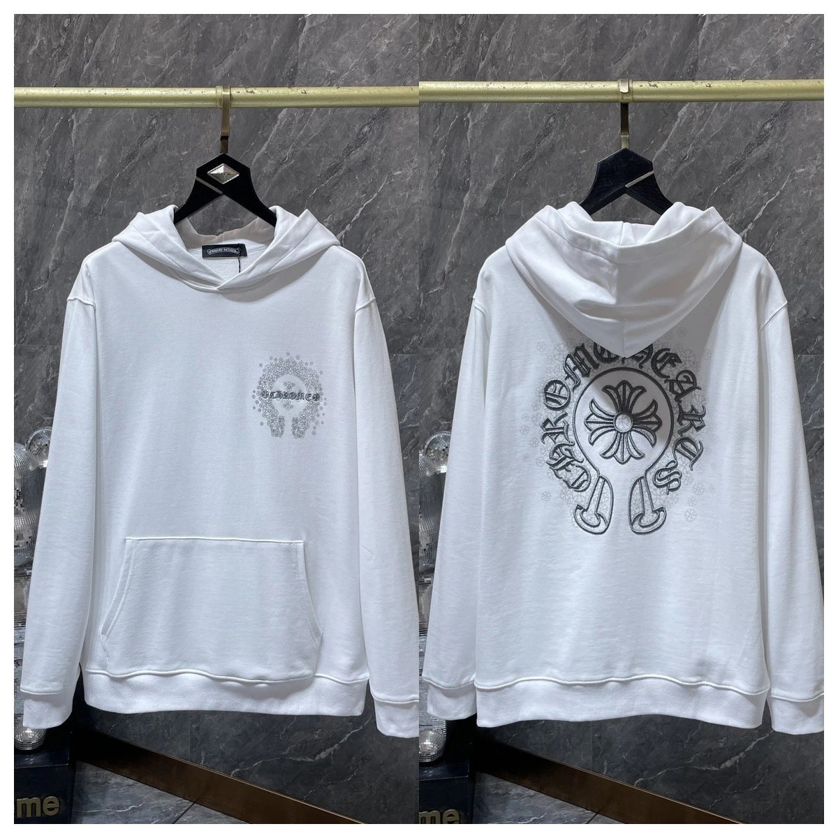 Chrome Hearts Multi-Print White Hoodie - 7